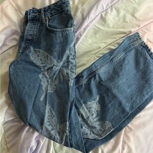 Butterfly Print Women Jeans